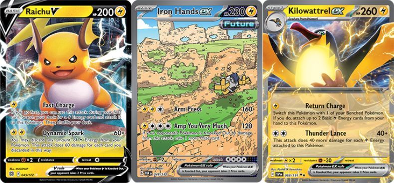 Cùng nShop đánh giá khả năng chiến đấu và sức mạnh của top thẻ bài Pokemon trong series Pokemon TCG Surging Sparks