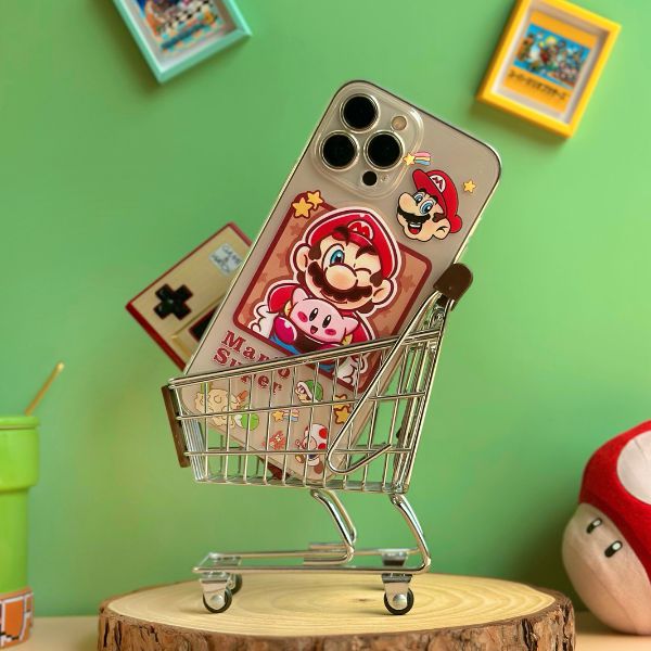 Ốp lưng cho iPhone 13ProPro Max hình game Super Mario Kirby