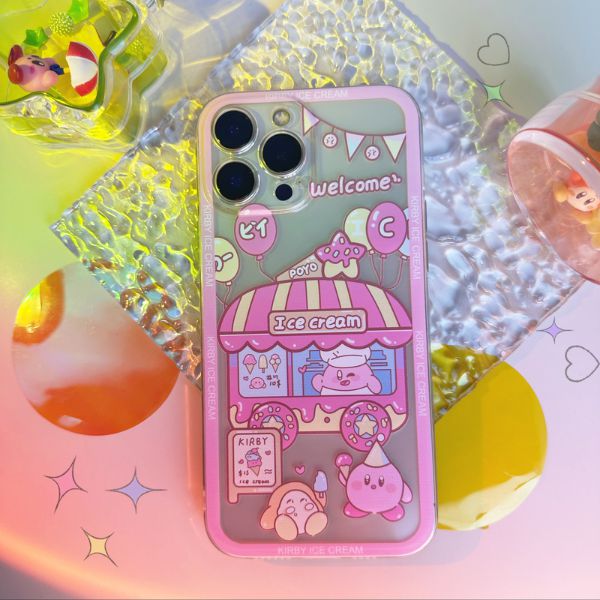 Ốp lưng cho iPhone 13ProPro Max hình Kirby Ice Cream