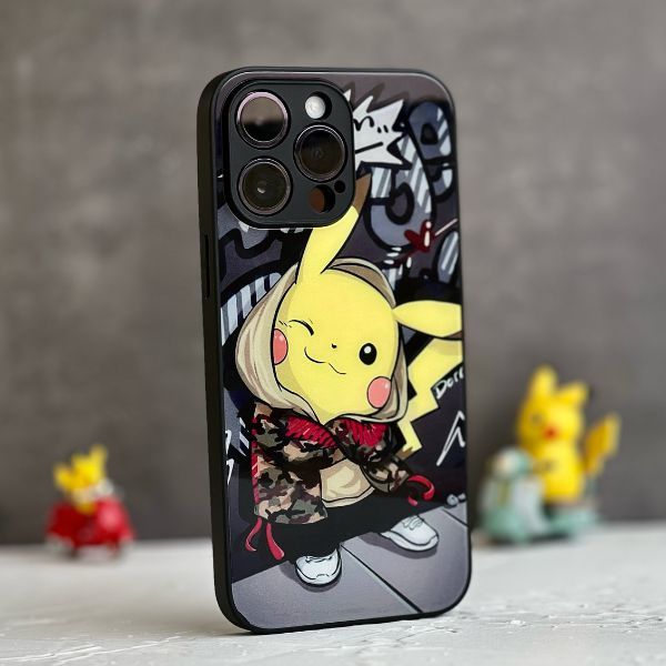 Ốp lưng Pokemon Pikachu Hoodie cho iPhone 14 Pro Pro Max