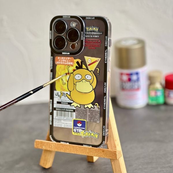 Ốp lưng trong suốt hình Psyduck Vịt bối rối cho iPhone 14 ProPro Max