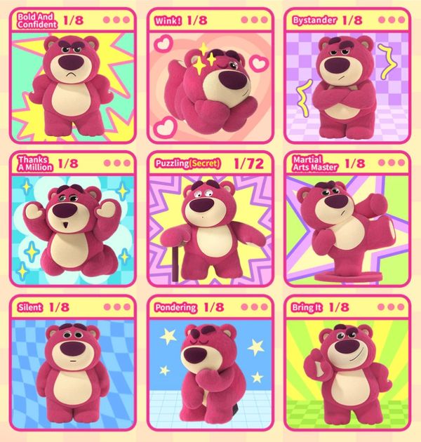 Mô hình Gấu Dâu Lotso It's Me 2 Blindbox 52TOYS hộp mù ngãu nhiên đẹp mắt giá rẻ dễ thương màu sắc tươi đẹp quà tặng bé