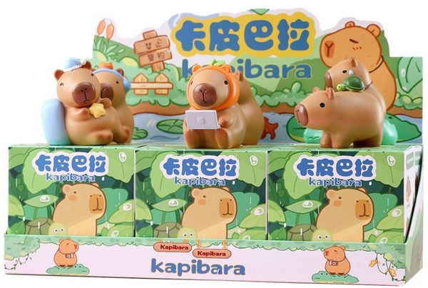 Mô hình chuột lang nước Capybara Kapybara Working Week Blind Box hộp mù ngãu nhiên giá rẻ chất lượng tốt màu sơn chi tiết đẹp mắt trang