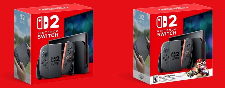 đập hộp hai phiên bản nintendo switch 2