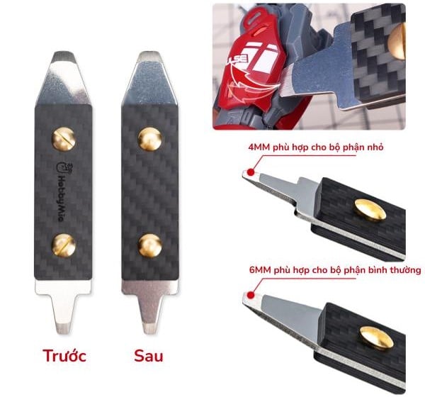 Bộ dụng cụ ráp mô hình Hobby Mio 9 món đi kèm dụng cụ tách part 2 đầu bằng kim loại