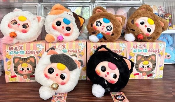 mô hình búp bê trong Hộp Mù Baby Three Mèo Thần Tài Blind Box đồ chơi thú vị cho mọi lứa tuổi