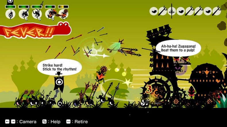 PATAPON 1+2 REPLAY, vừa chơi trống theo nhịp điệu