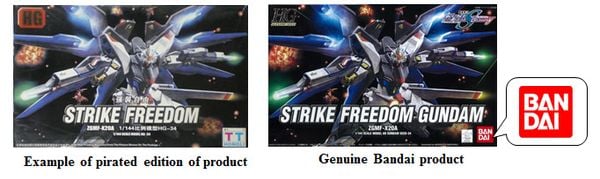 Phân biệt Gundam nhái và Gundam chính hãng Bandai
