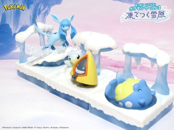 phân biệt mô hình Pokemon World 3 Frozen Snow Field thật giả