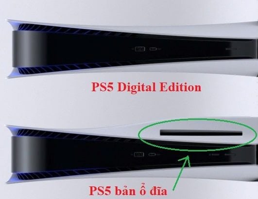 phân biệt ps5 digital edition và ps5