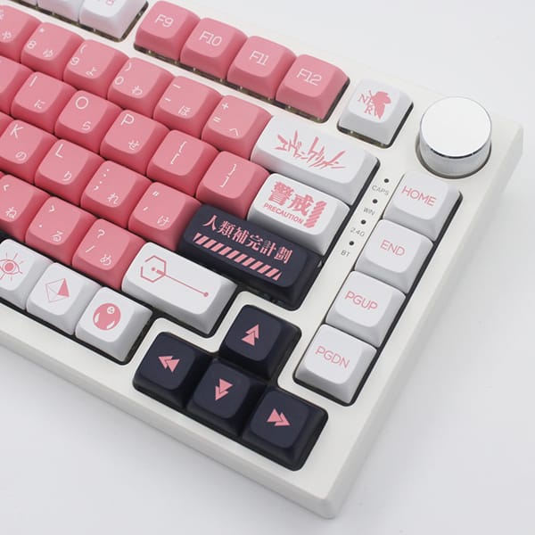 Phụ kiện phím cơ nút keycap màu hồng trắng Evangelion Type-08 White Pink giá rẻ