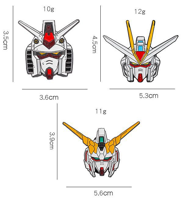 Phụ kiện Gundam Huy hiệu pin cài áo Mobile Suit Gundam
