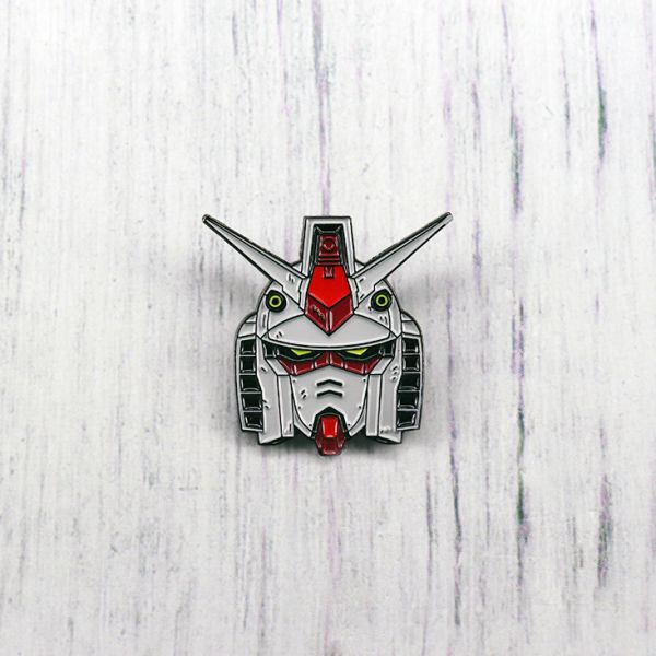 Phụ kiện Huy hiệu kim loại cài áo hình đầu Gundam RX-78-2
