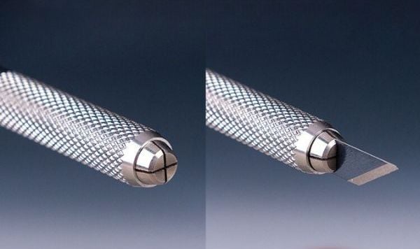 Phụ kiện kim loại Dao gọt mô hình kèm 30 lưỡi 6mm Hobby Mio HMK-03