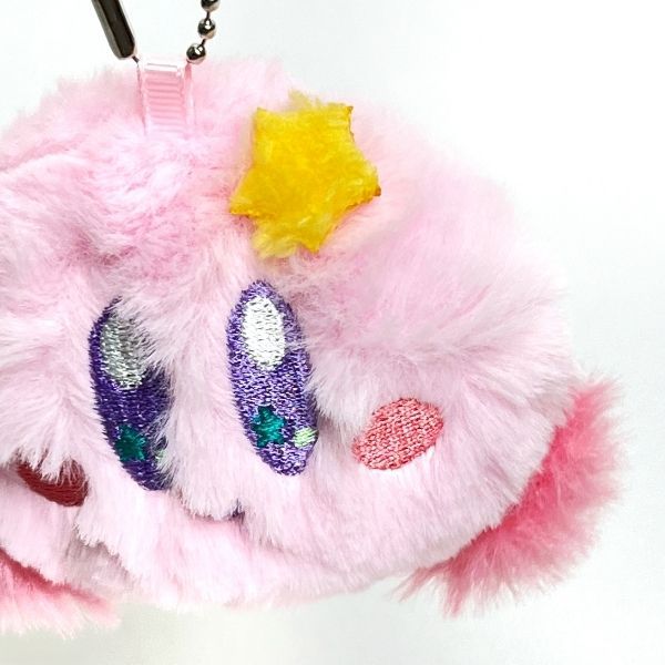 Phụ kiện trang trí balo Móc khóa Kirby thú bông lông xù