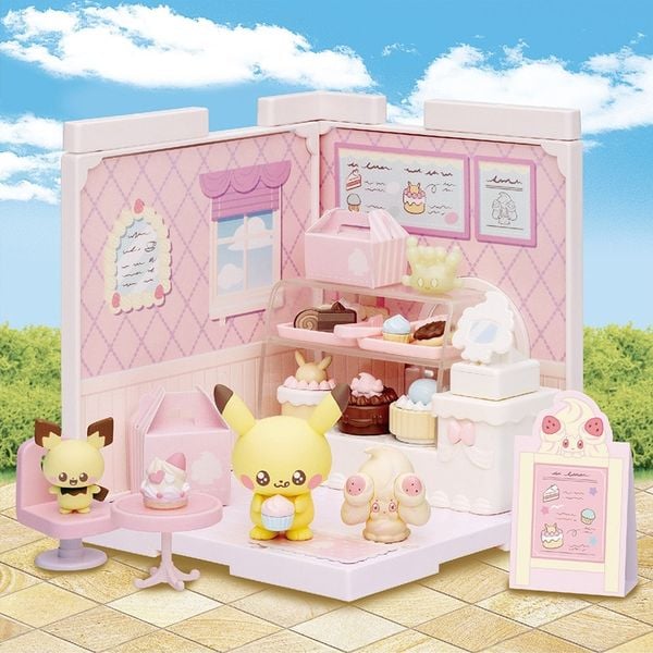 Mô hình Pokemon Pokepeace House Sweets Store Pikachu dễ thương trang trí bàn làm việc học tập phòng khách phòng ngủ