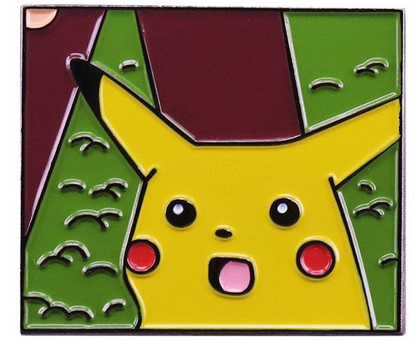 Pin cài áo hình Pokemon Surprised Pikachu