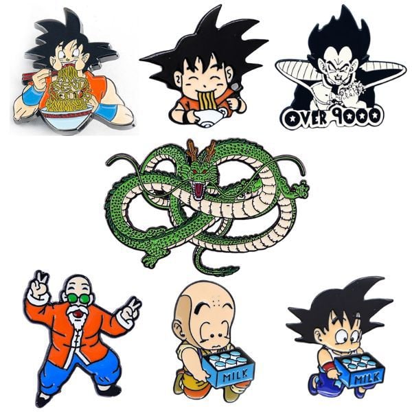 Pin cài áo huy hiệu kim loại hình Dragon Ball 7 Viên Ngọc Rồng