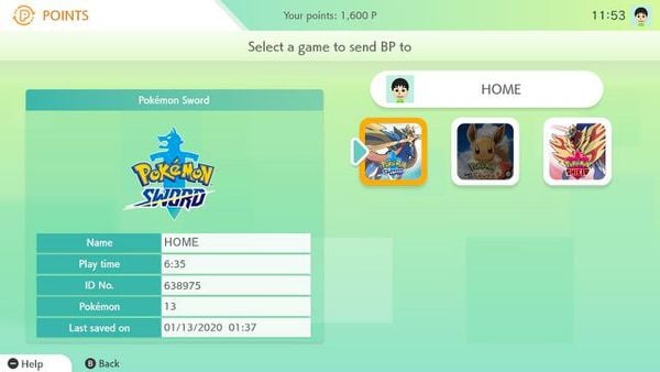 Pokemon Home Point