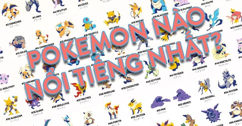 pokemon nổi tiếng nhất thế giới