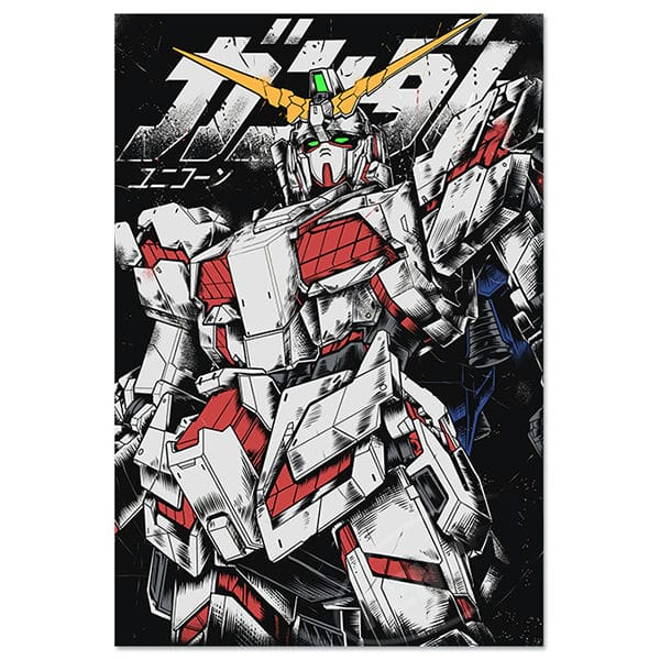 Poster tranh anime game cao cấp Gundam Vol 1 Unicorn Gundam