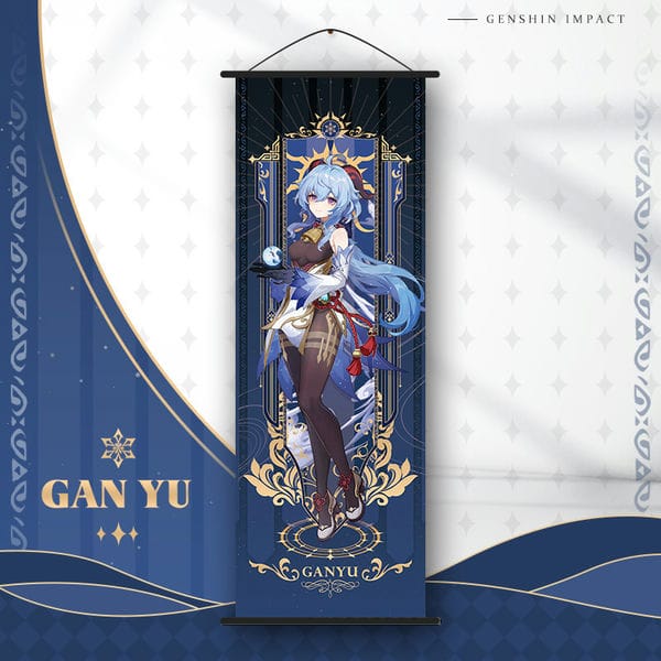 Poster vải tranh cuộn anime game Genshin Impact Vol 3 Ganyu