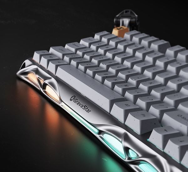 Bàn phím cơ GravaStar Mercury K1 Pro Concrete Gray gõ phím ngon nhiều tính năng hiện đại chất lượng tốt