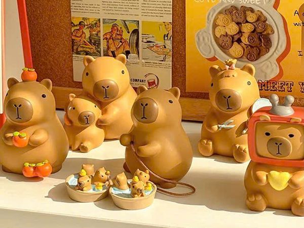 Hộp Mù Capybara Suối Nước Rừng Thông Blind Box nhận mô hình siêu cute dễ thương
