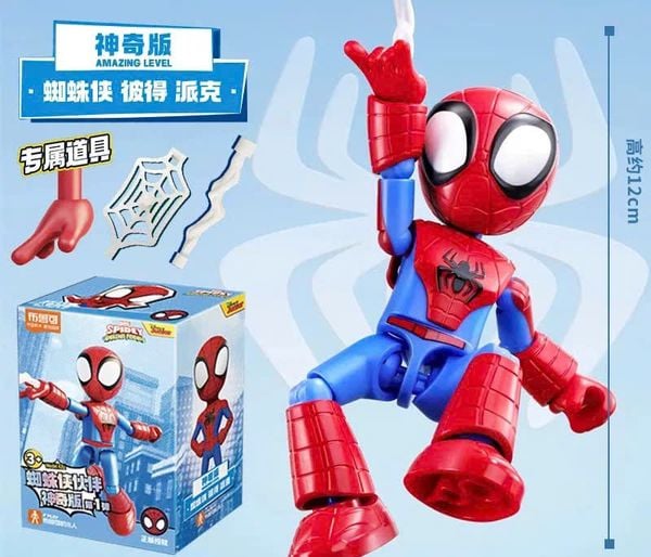 hướng dẫn lắp ráp Spidey Amazing Friends Spider Peter Parker Model Kit Blokees 74801 model kit nhựa cao cấp cực ngầu