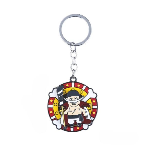 Móc khóa kim loại One Piece xoay tròn Râu Trắng giá rê