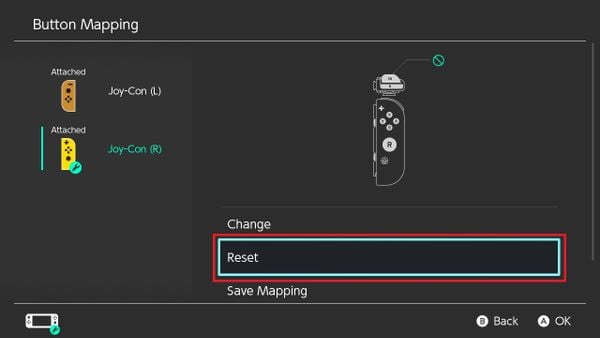 Reset the Nintendo Switch controller settings