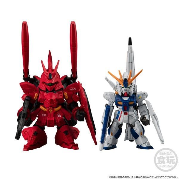 review mô hình FW Gundam Converge Core RX-93ff Nu Gundam & MSN-04FF Sazabi Set