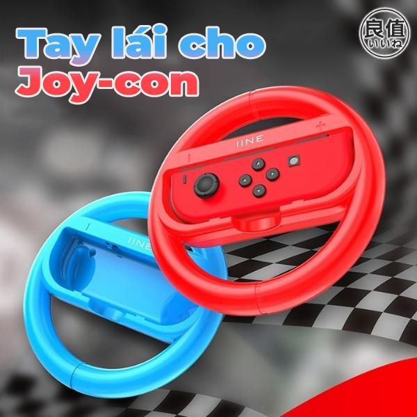 review tay lái xe gắn Joycon Nintendo Switch xanh đỏ IINE L324