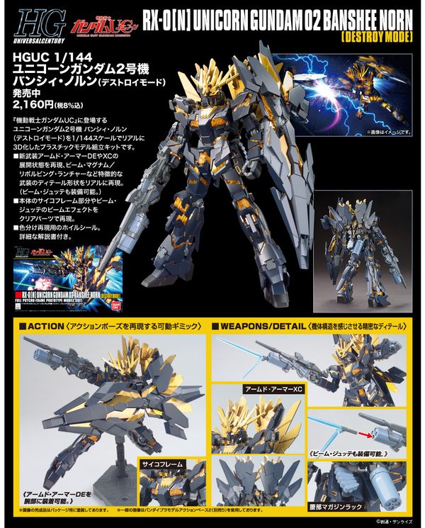 review Unicorn Gundam 02 Banshee Norn Destroy Mode HG