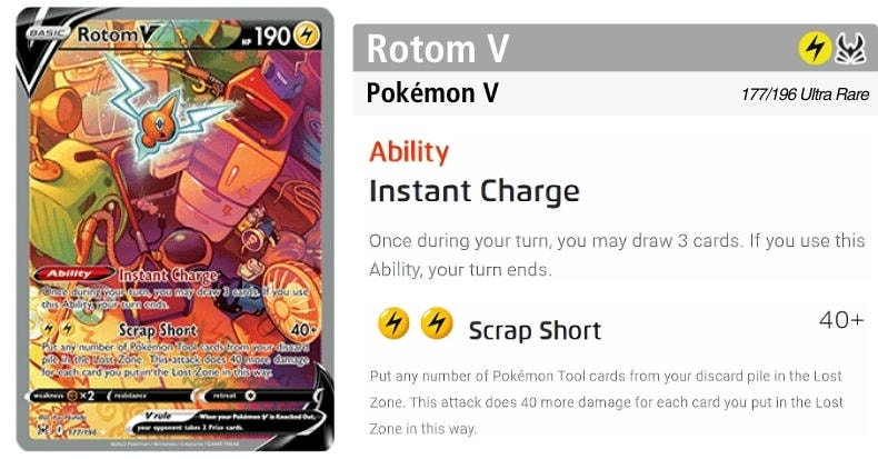Rotom V - Ability rút 3 lá