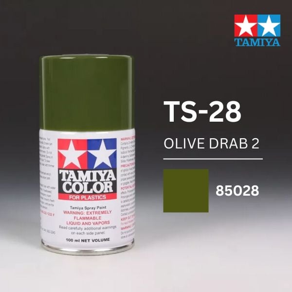 Sơn xịt mô hình Tamiya TS-28 Olive Drab 2 - 85028 phụ kiện hữu dụng khi cần sơn các bề mặt lớn