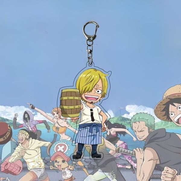 Móc khóa mica One Piece chibi Sanji ship COD toàn quốc
