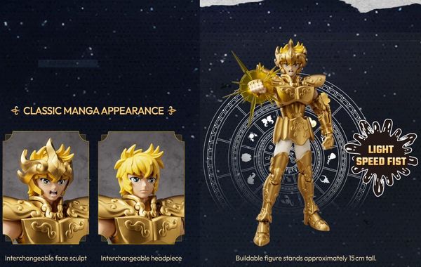 Mô hình Blokees Saint Seiya Champion Class 02 Leo Aiolia Sư Tử 75003 chi tiết cao, chính hãng