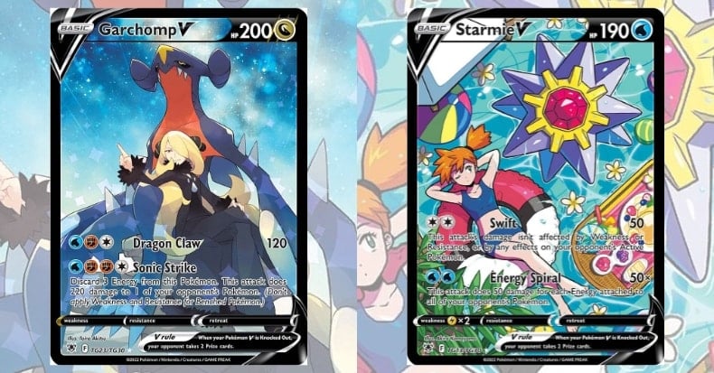Thẻ bài Pokemon Trainer Gallery Collection Sword & Shield Cynthia Garchomp Misty Starmie