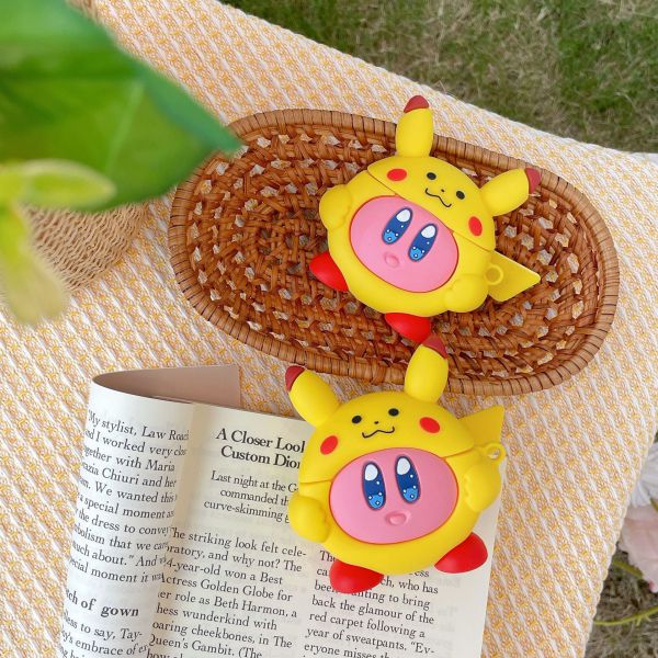 Shop phụ kiện iphone Ốp bảo vệ AirPods Kirby Pikachu chống sốc