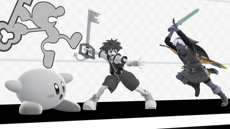 Smash Bros Ultimate Kirby Dark Link Sora