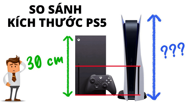 So sanh kich thuoc ps5 slim voi xbox