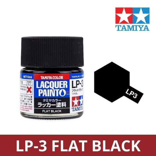 Sơn mô hình Tamiya Lacquer LP-3 Flat Black - 82103