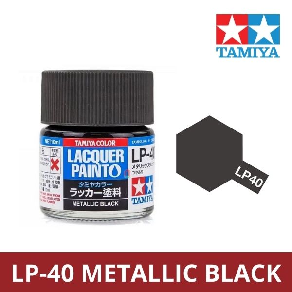 Sơn mô hình Tamiya Lacquer LP-40 Metallic Black - 82140