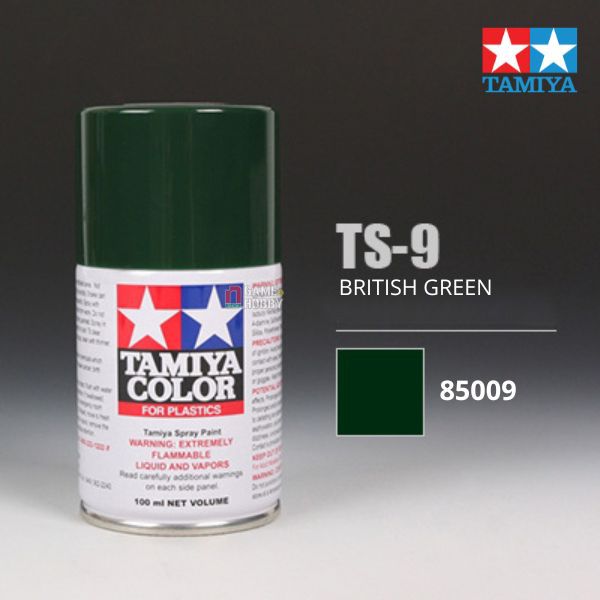 Sơn xịt mô hình Tamiya 85009 TS-9 British green