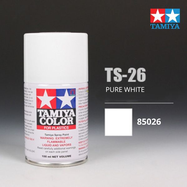 Sơn xịt mô hình Tamiya 85026 TS-26 Pure White