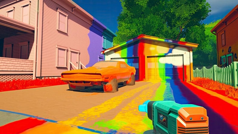 Thành thợ sơn, lấp đầy thế giới đơn điệu bằng sắc màu cầu vồng trong Spray Paint Simulator