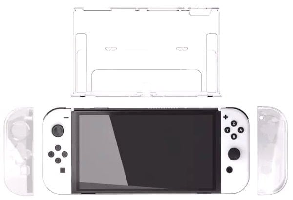 Mua Ốp thân máy trong suốt cho Switch OLED kèm case Joy-con clear giá rẻ nhất chính hãng IINE 2