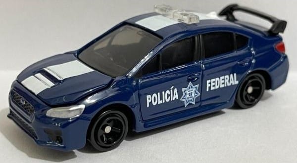 Quà tặng xe cảnh sát mô hình Tomica AEON No. 68 Subaru WRX STI Type S Mexican Police Type
