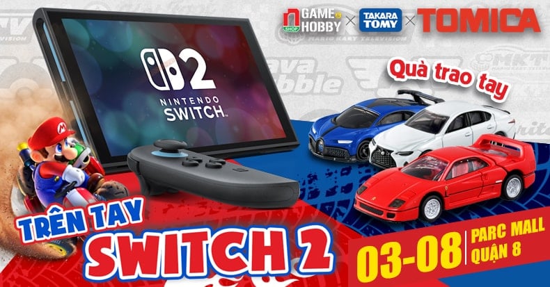 Sự kiện trải nghiệm máy Nintendo Switch 2 & Giải đua xe Mario Kart World tại Parc Mall Quận 8 3-8-2025